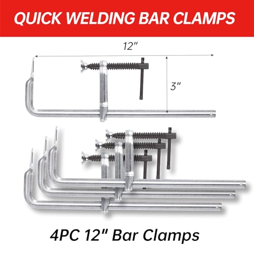 4-Pack 12 Inch Welding Bar Clamps