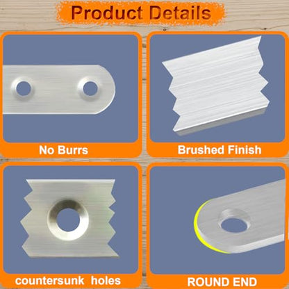 4.8 inch Flat Bracket Straight Brace Mending Plates, 10 PCS - color: Brushed Nickel, size: 10 Pcs / 4.8 x 0.8 in