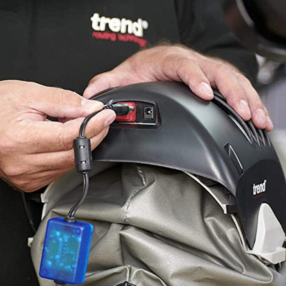 Trend Airshield Pro Full Faceshield, Dust Protector, Battery Powered Air Circulating Mask for Woodworking, AIR/PRO - style: Single Mask