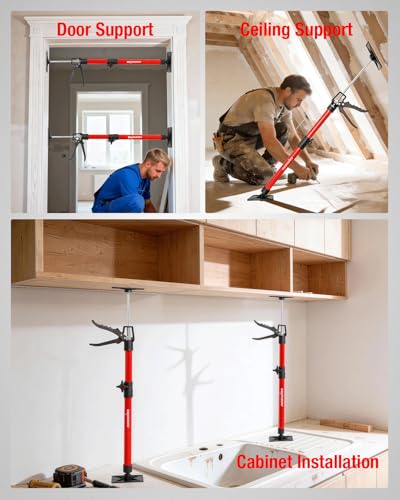 2PK Cabinet Jacks, 22in to 47in Adjustable Telescopic Support Pole - size: 22-47in, 2pc