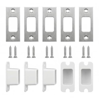 5 Pack Deadbolt Strike Plate, Stainless Steel Door Strike Plate, 2-3/4"