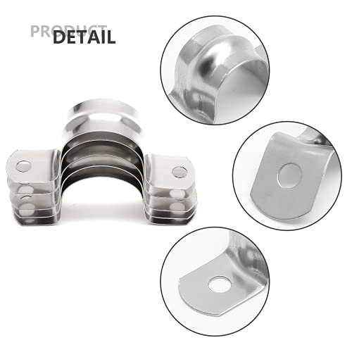 16Pcs 1-3/8 Inch Stainless Steel Conduit Clamps - size: 1-3/8" / 35mm