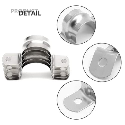 10Pcs 1-9/16 Inch Stainless Steel Conduit Clamps - size: 1-9/16“ / 40mm(10Pcs)