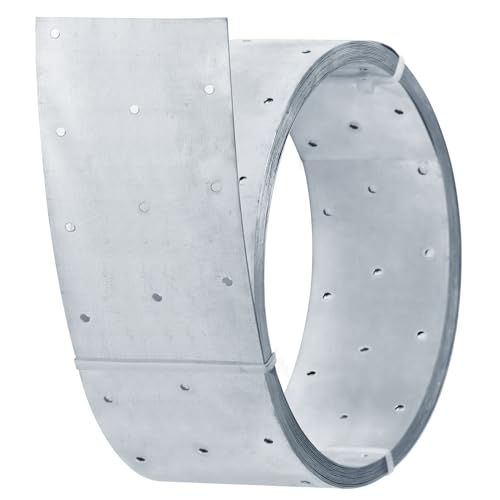 32ft Metal Strapping,4" Width Perforated Steel Coil Strap - size: Width:100mm(4")