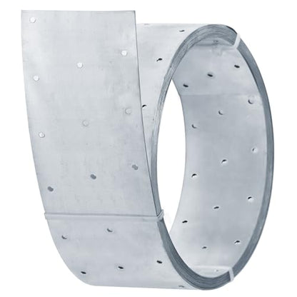 32ft Metal Strapping,4" Width Perforated Steel Coil Strap - size: Width:100mm(4")