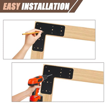 4 Pack 13.2''x5'' Flat L Brackets, Heavy Duty L Post Bracket - size: L shape