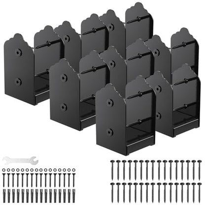 4x4 Post Base, 4Pcs Stainless Steel Adjustable Post Anchor Bracket - size: 4x4