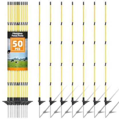 48In/4FT Fiberglass Step-in Electric Fence Posts