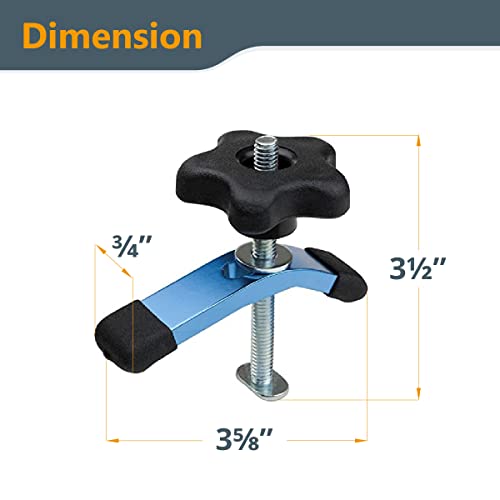 POWERTEC 71389-P2 T-Track Mini Hold-Down Clamp, 3-5/8" L x 3/4" Width, Set of 4 - style: 3-5/8" Hold Down Clamps (4PCs)