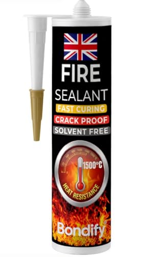 Furnace Cement, Black Fire Cement for Wood Burning Stove, High Temperature Silicone Sealant Up to 2750°F 10.1floz SOLVENT FREE for Open Fire, Stoves, Fireplaces, Ovens Chimneys, Grills Furnace