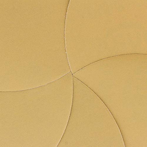 Dura-Gold Premium 6" Gold Sanding Discs, 1000 Grit, Hook & Loop, Box of 24 - size: 1000-Grit