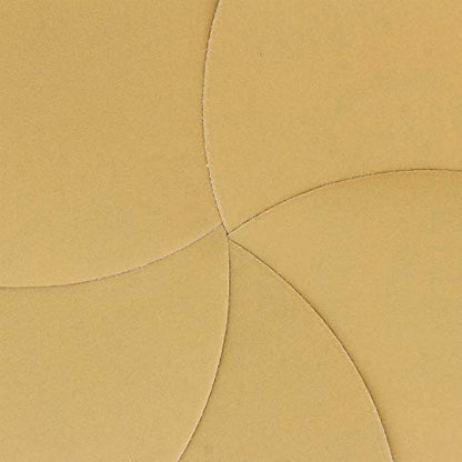 Dura-Gold Premium 6" Gold Sanding Discs, 1000 Grit, Hook & Loop, Box of 24 - size: 1000-Grit