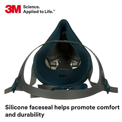 3M Rugged Comfort Half Facepiece Reusable Respirator 6503, NIOSH, Large - style: Large