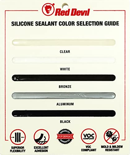 Red Devil 081650 100% Silicone Sealant Architectural Grade, 9.8 oz., Gray, 1 Pack - color: Gray, size: 9.8 oz, style: Pack of 1