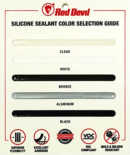 Red Devil 081650 100% Silicone Sealant Architectural Grade, 9.8 oz., Gray, 1 Pack - color: Gray, size: 9.8 oz, style: Pack of 1