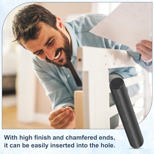 uxcell 50Pcs 2mm x 8mm Dowel Pins, 304 Stainless Steel Cylindrical Shelf Support Pegs Chamfered End Pin Rod Fasten Elements Metal Shelf Pegs, Black - size: 2mm x 8mm