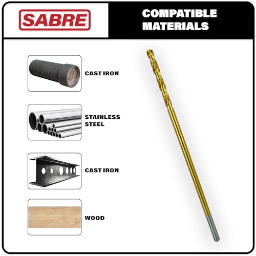 Greycore Tools 1/4 Inch x 12 Inch Cobalt Aircraft Extension Bit – M35 Cobalt Drill Bit, Industrial Titanium Coating – Drill Bits for Steel, Hard Metal, Cast Iron, Wood, Plastic (1/4" x 12") - size: 1/4" x 12", style: 12" Length
