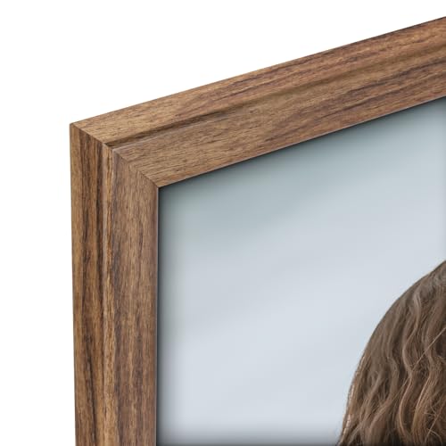 Rustic Walnut 7x7 Frame - Single Frame, 7 x 7 Poster Frame for Artwork, Puzzles, Photos and Movie Posters Picture Frames - size: 7" x 7"