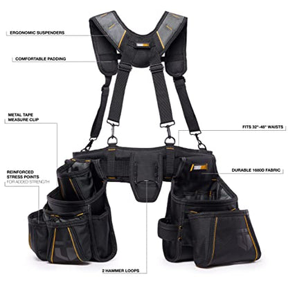 ToughBuilt - Pro Carpenter Suspension Rig, Adjustable Straps, TB-302-6 - size: Pro Carpenter Suspension Rig