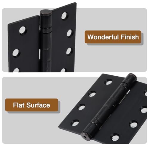 TDCHINGES Commercial Heavy Duty Door Hinges 4" x4.5" Oil Rubbed Brown NPR - color: Oil Rubbed Bronze, size: 2 Pack-BB