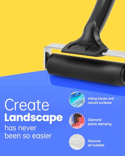 UCEC 2 Pack Brayer Roller for Printmaking, Rubber Roller for Ink 2.4&4 Inch - color: 2.4+4 Inch-Black