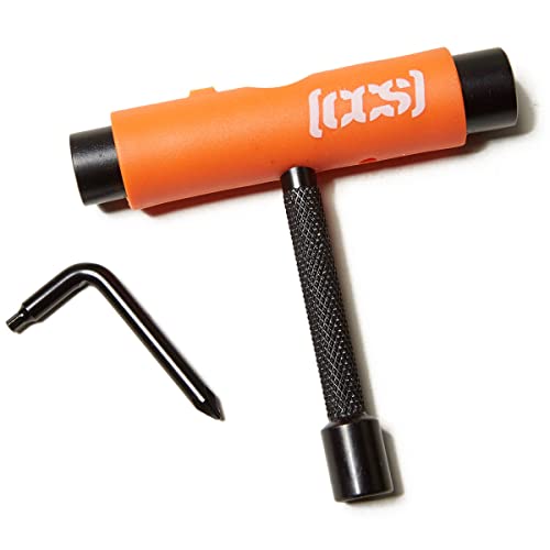 [CCS] Skateboard Tool - All in One T Tool, Metal T Tool W/Grip File, or Y Tool W/Rethreader - color: Orange Metal