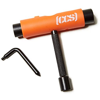 [CCS] Skateboard Tool - All in One T Tool, Metal T Tool W/Grip File, or Y Tool W/Rethreader - color: Orange Metal