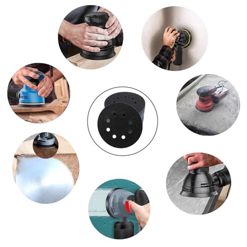 50 Pcs 5 Inch 8 Hole 180 Grit Wet and Dry Sanding Discs, Round Hook and Loop Disc Sandpaper for Random Orbital Sanders - style: 180 Grit