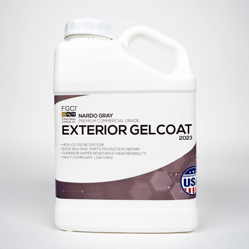 FGCI Marine Grade Gel Coat Kit for Boat Building & Repair - color: Nardo Gray, size: 1 Gallon