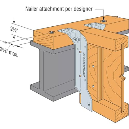 Simpson Strong-Tie ITS2.37/11.88 ITS I-Joist Top-Flange Hanger with Snap-in Bottom Flange - for 2-5/16 in. x 11-7/8 in. Engineered Wood, 18-Gauge Zinc-Galvanized Steel Construction