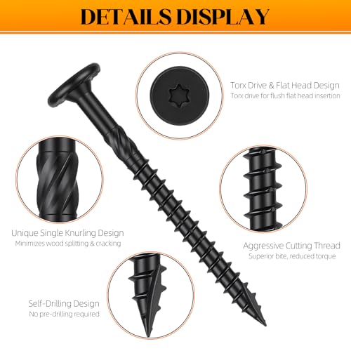 Kryonix Deck Screws, Timber Screws #14 x 2-7/8 Inch 50-PCS - size: #14 x 2-7/8"