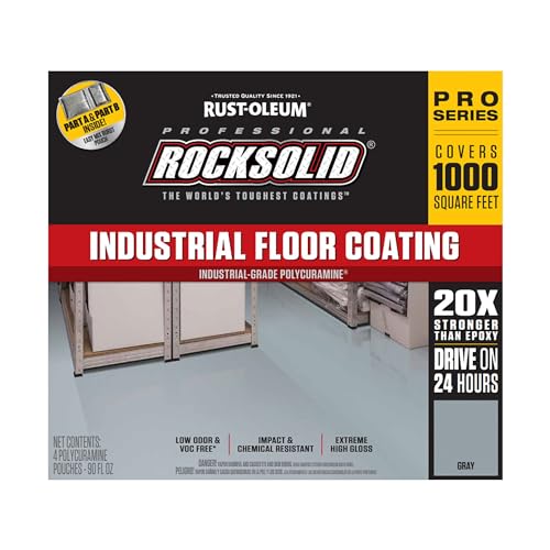RockSolid Professional Industrial Floor High Gloss Gray Coating Kit - color: Gray