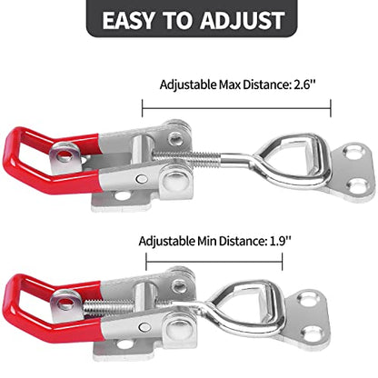 Vicuna R Heavy Duty Toggle Latch Clamp 4002, Adjustable Pull Latch - style: 4002-4PK