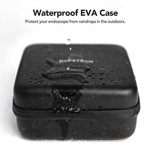 DEPSTECH Original Endoscope Case, Wireless Borescope Carrying Bag WiFi & USB Scope Cameras, Upgraded Large-Capacity Hardshell Case, Compatible with 4.3" Inspection Camera DS300, Black
