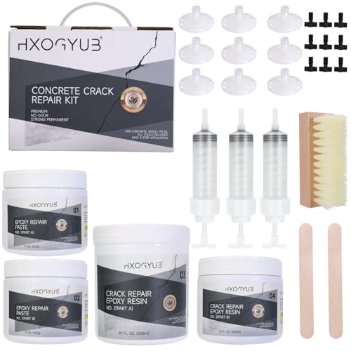 Concrete Foundation Crack Repair Kit, with Automatic Injector