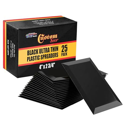 Custom Shop 4 x 2-3/4 Inch Plastic Body Filler Spreader Tools (25 Pack)
