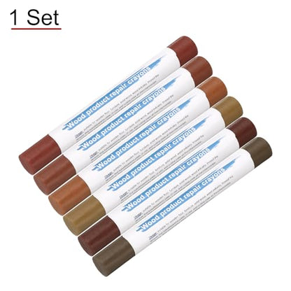 HARFINGTON Wood Filler Sticks 6 Colors Wooden Wax Touch Up Furniture Repair Crayons for Brown, Red, Begonia, Red Oak, Light Teal, Light Red Maple - color: Red Series