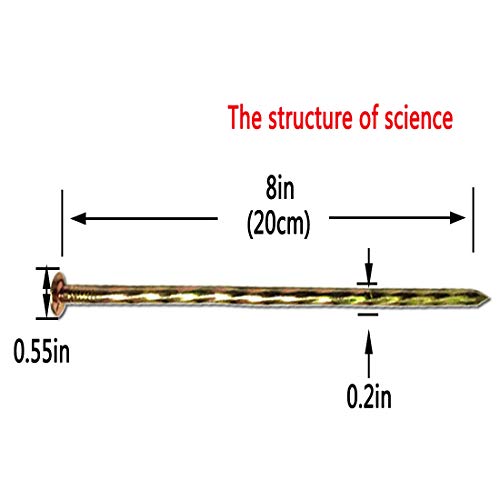 100 Pack 8 "Galvanized Non-Rust Metal Spiral Garden Stakes Landscape Spikes - color: 100 Pack 8inch