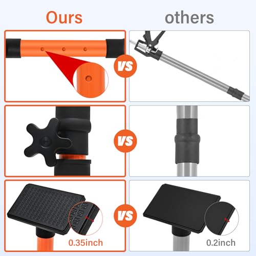 Adjustable Support Pole - Cabinet Jack, Drywall Lift, 45"-114" Adjustable Height, Supports Up to 154lbs, 3rd Hand,Cabinet Jacks for Installing cabinets,Ceiling, Cargo Bars - size: 45"-114" 2PC