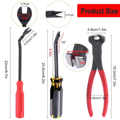 3Pcs Heavy Duty Staple Remover, Upholstery Staple Puller Tool