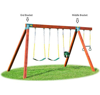 Eastern Jungle Gym Easy 1-2-3 A-Frame Swing Set Bracket, Green - style: A-Frame Swing Set Bracket