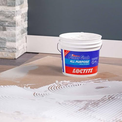 Loctite Power Grab Express All Purpose Construction Adhesive, White, 1 gallon Tub, 4 Pack - size: 4 Pack, style: 1 Gallon