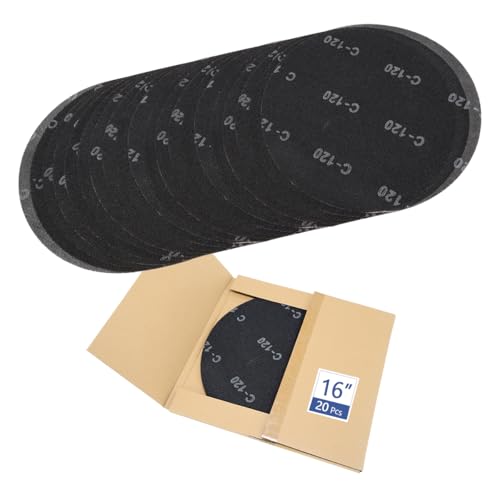 HUAALIUCHE 16" Sanding Screen Discs - 120 Grit Silicon Carbide Mesh Sanding Disc for Hardwood Floors - Heavy Duty Floor Buffer Pads, 20 Pack - Durable & Efficient Sanding - size: 16 inch, style: #120-20 Pack