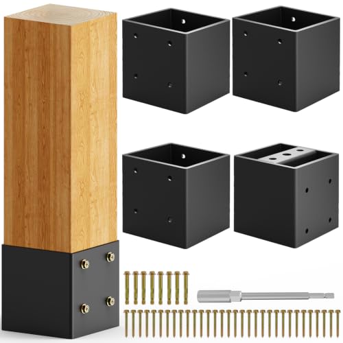4x4 Post Base, Concealed Fastener Concrete Post Anchor,Elevated Post Base