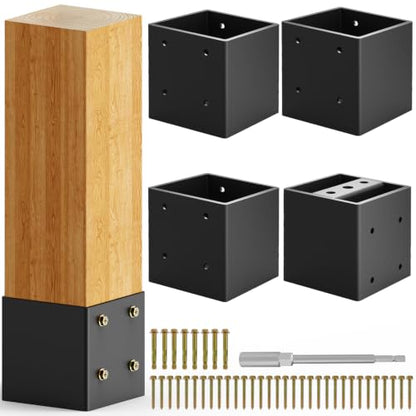 4x4 Post Base, Concealed Fastener Concrete Post Anchor,Elevated Post Base