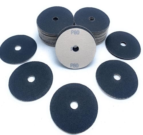 SIGNI 4 Inch Silicon Carbide Velour Sanding Discs 100 Pack for Sander,80#