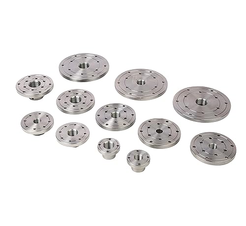 4" Wood Lathe Steel Faceplate, 1”x8TPI Spindle Thread Woodworking Machine Chuck Face Plate