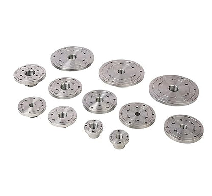 4" Wood Lathe Steel Faceplate, 1”x8TPI Spindle Thread Woodworking Machine Chuck Face Plate