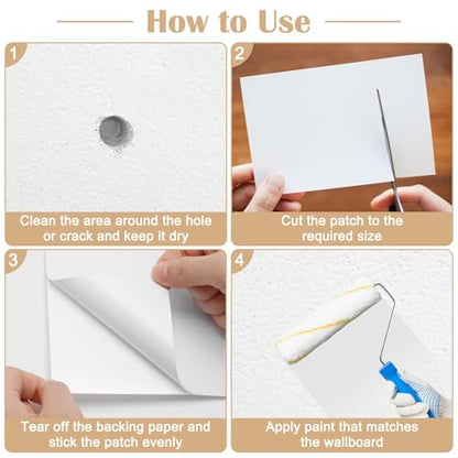 24Pcs Self-Adhesive Vinyl Siding Repair Kit, White PVC