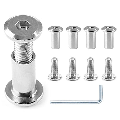 M6x16mm Hex Drive Socket Cap Bolt, Silver, 10 Pair (20 Piece) - color: Silver, size: M6x16mm